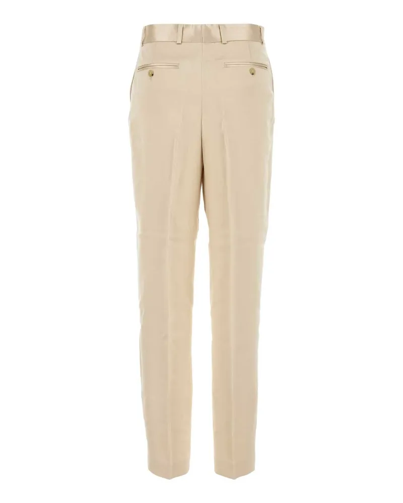 Totême Women's Sand Satin Pant Ecru Exterior: Viscose Pantaloni Trousers Beige