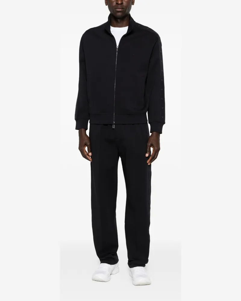 Emporio Armani Cotton Zip Sweatshirt — Black Black