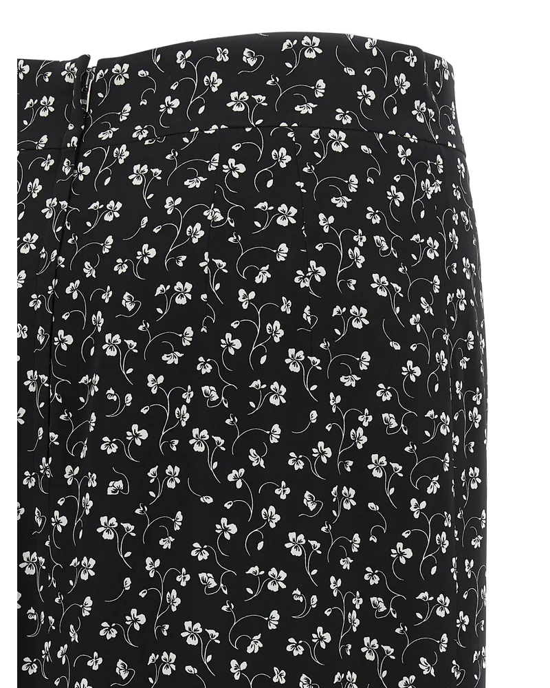 Dolce & Gabbana Floral-Print Silk Skirt Bicolor