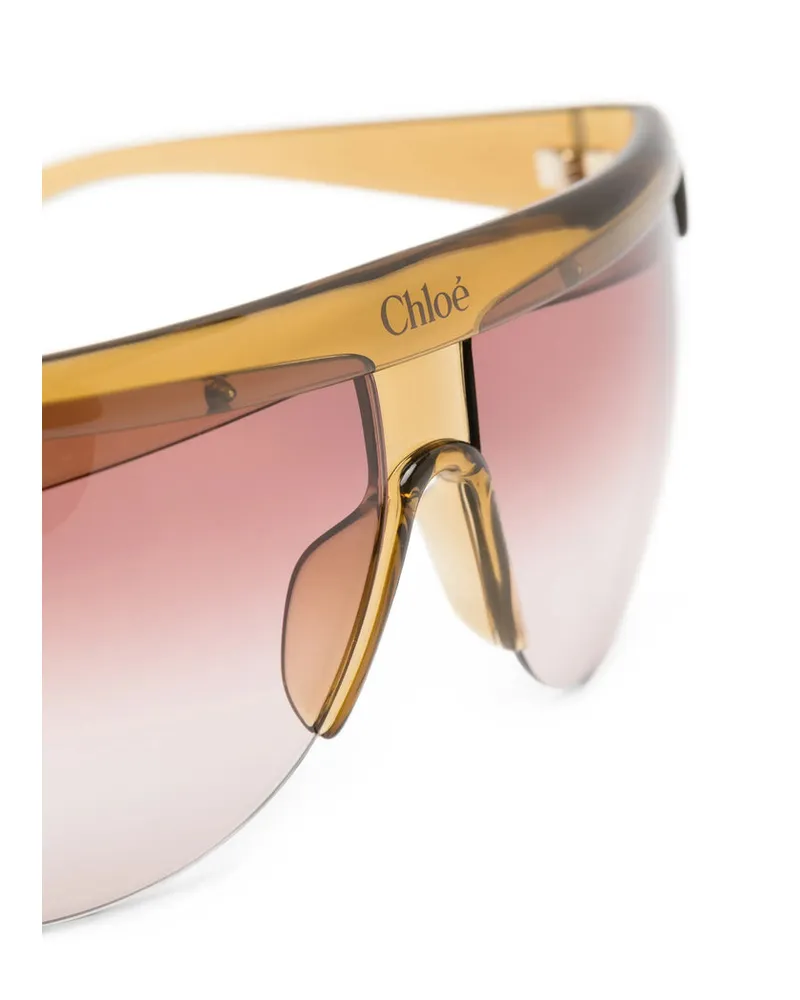 Chloé CH0416S-005 Gradient-Lens Shield Sunglasses — Pink Pink