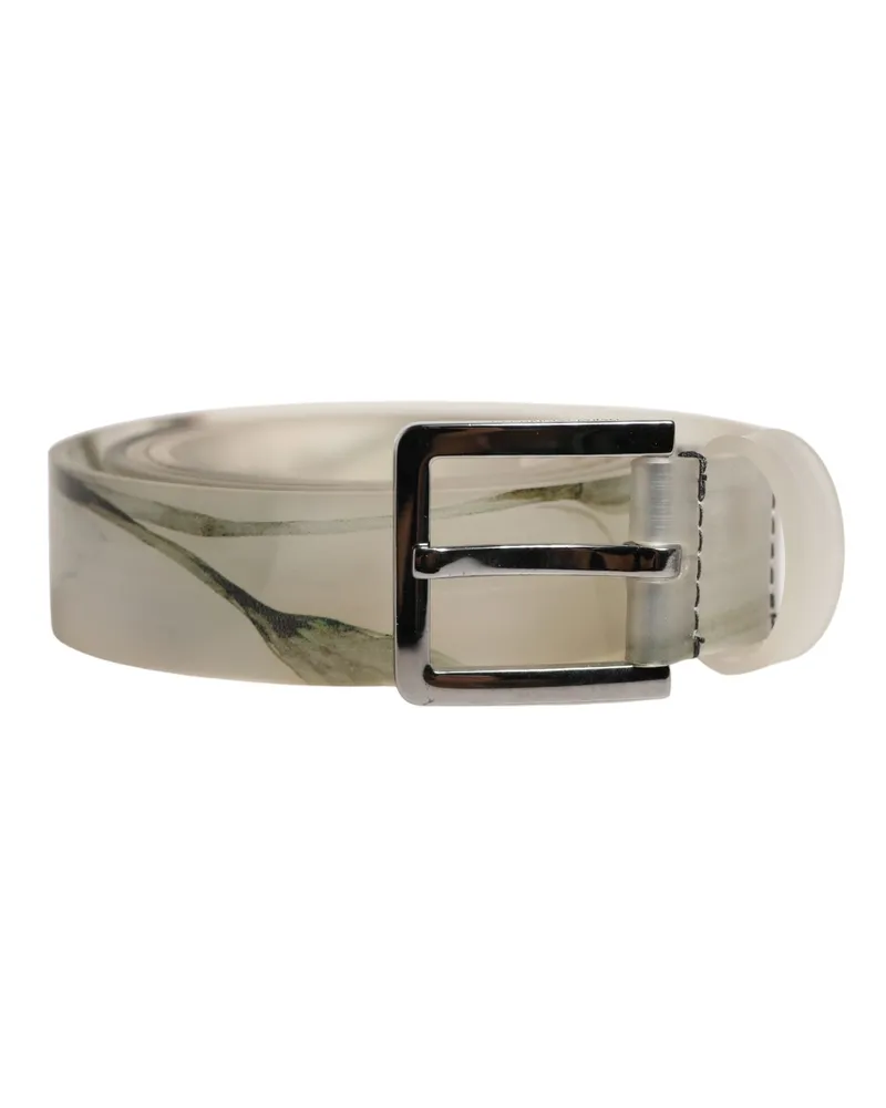 Dolce & Gabbana Floral PVC Belt — White White