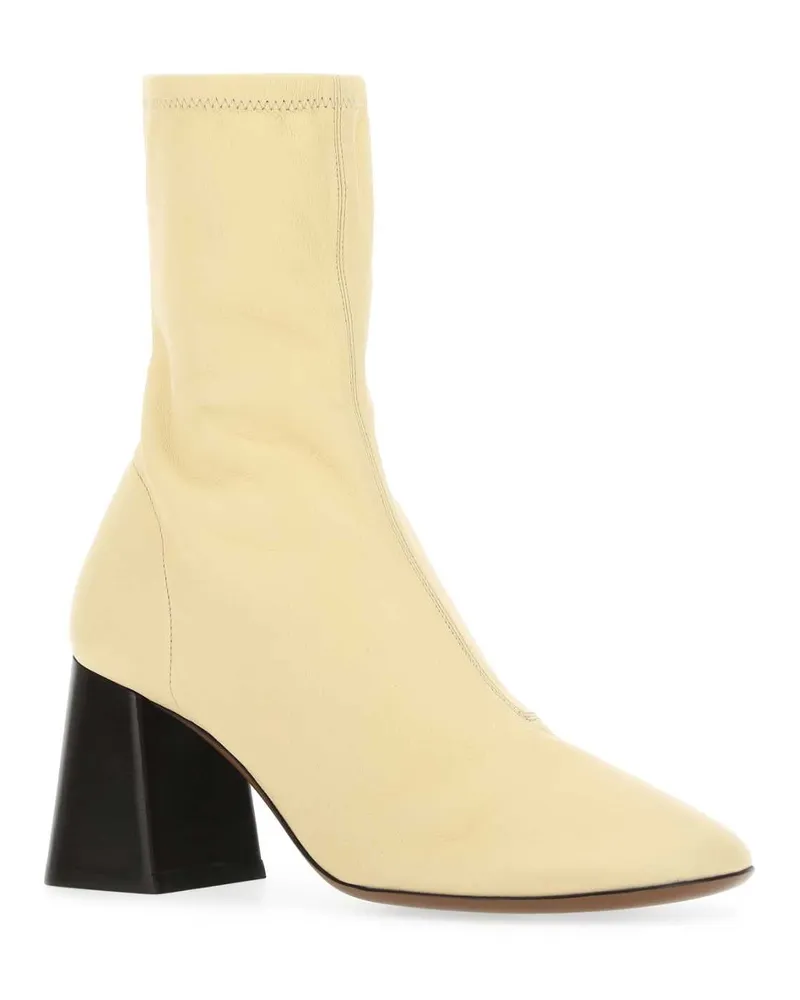 NEOUS Women's Cream Leather Lepus Ankle Boots Alabaster Stivali Beige