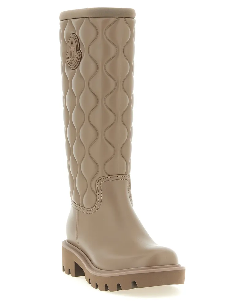 Moncler Women's Beige Pvc Over The Knee Shoe Beige