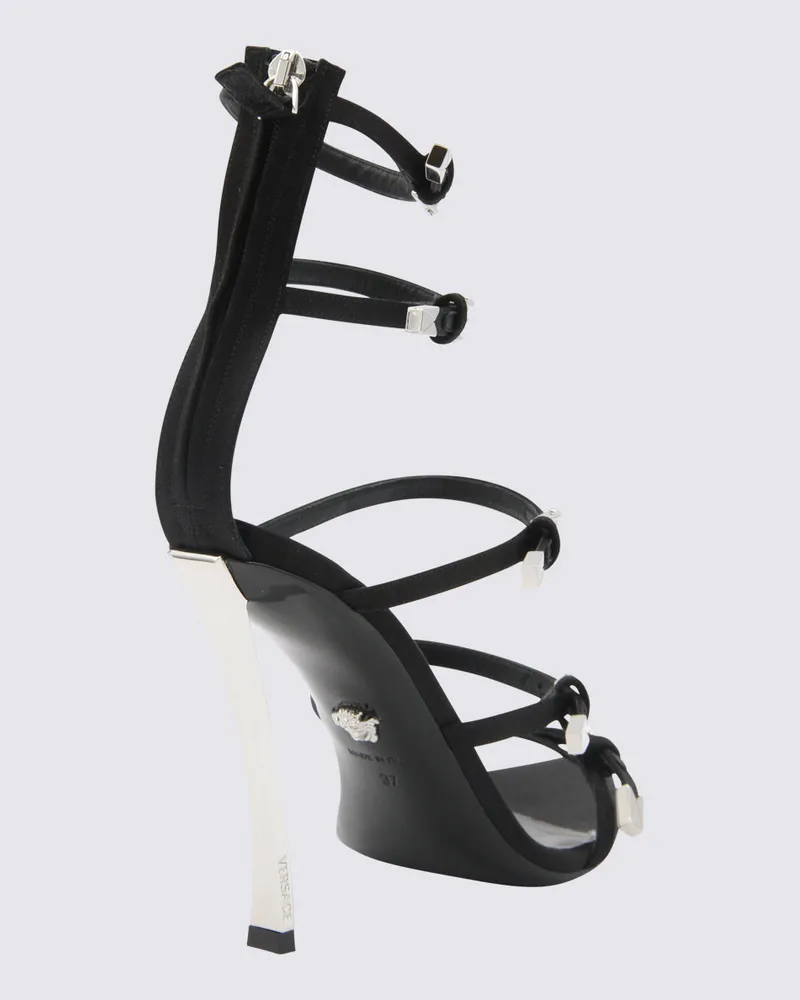 Versace Women's Sandals Nero Palladio _coverle Sole El Black