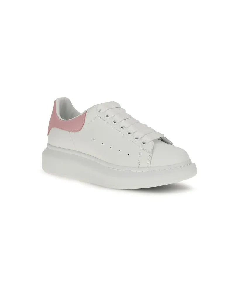 Alexander McQueen Chunky Calf Leather Sneaker — White White