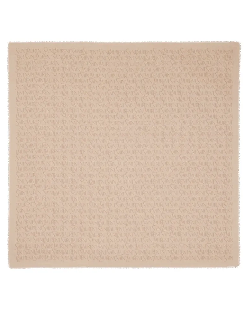 Saint Laurent Square Scarf — Beige Beige