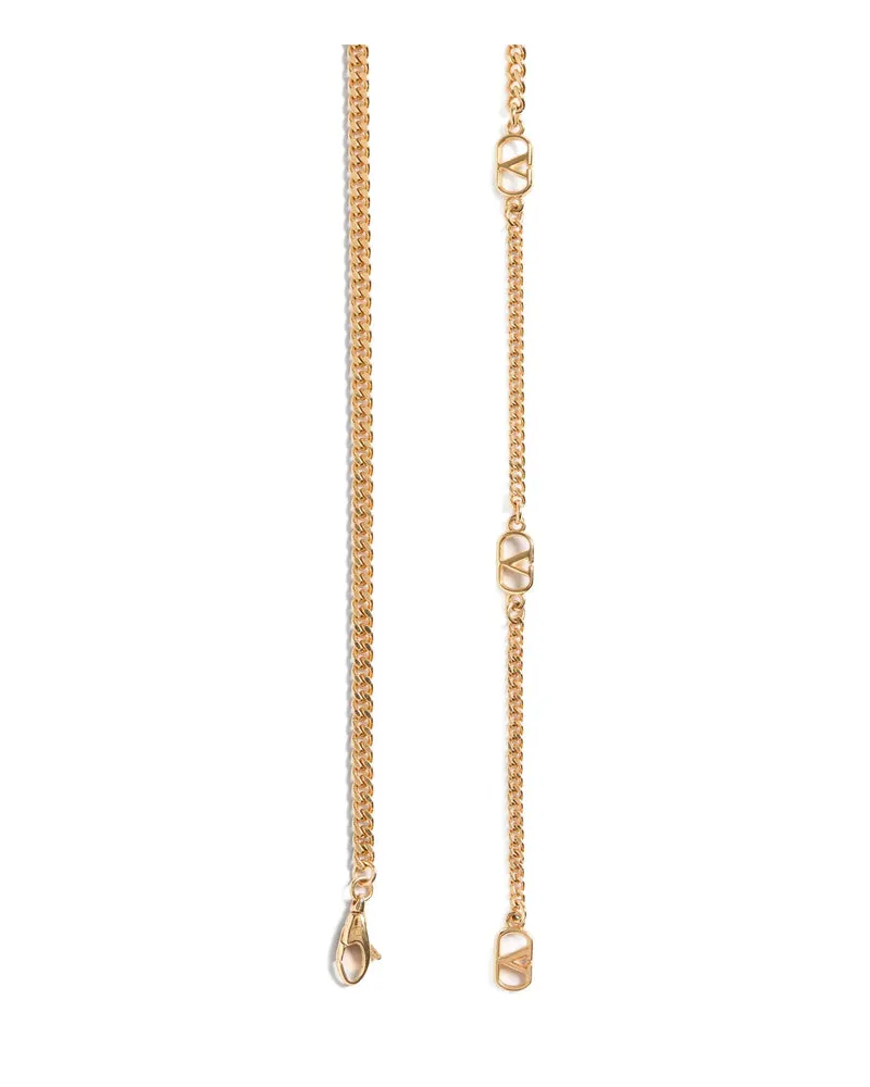 Valentino Garavani VLogo Signature Pendant Necklace — Gold Gold
