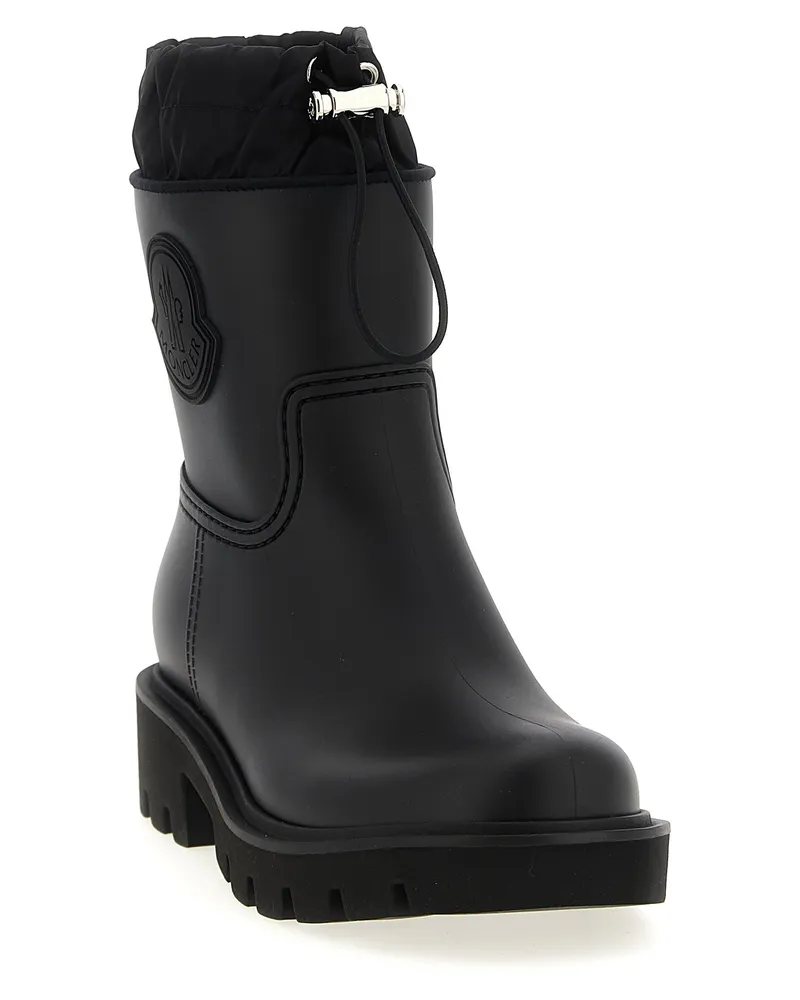 Moncler Women's Black Pvc Ankle Boots Black