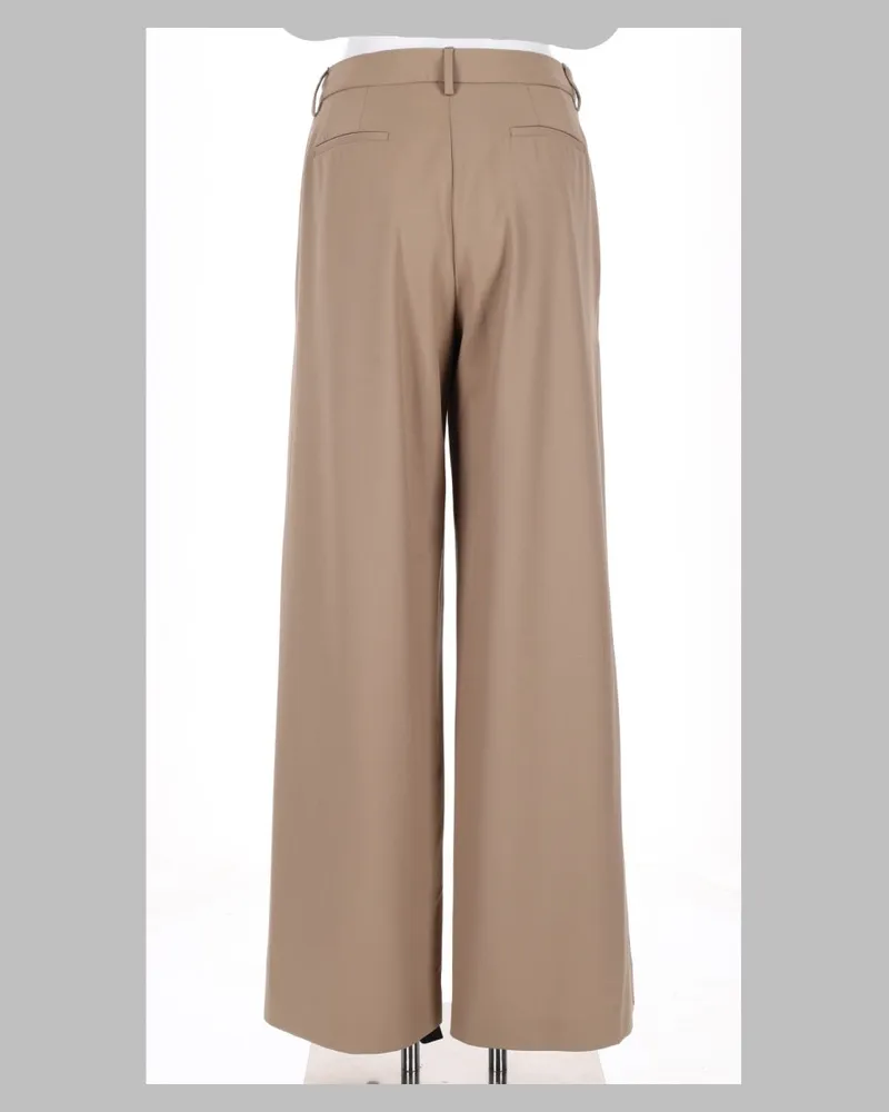 Fabiana Filippi Wide Leg Trousers — Beige Beige