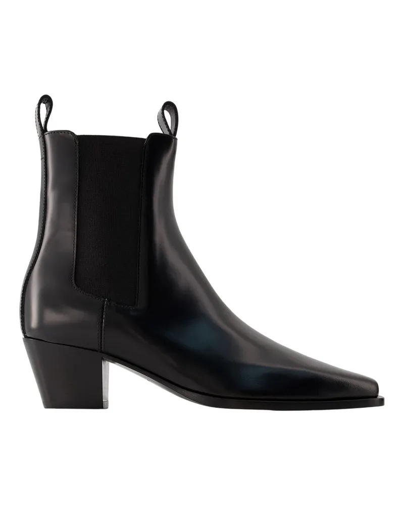 Totême Women's The City Ankle Boot Black Calfskin Black