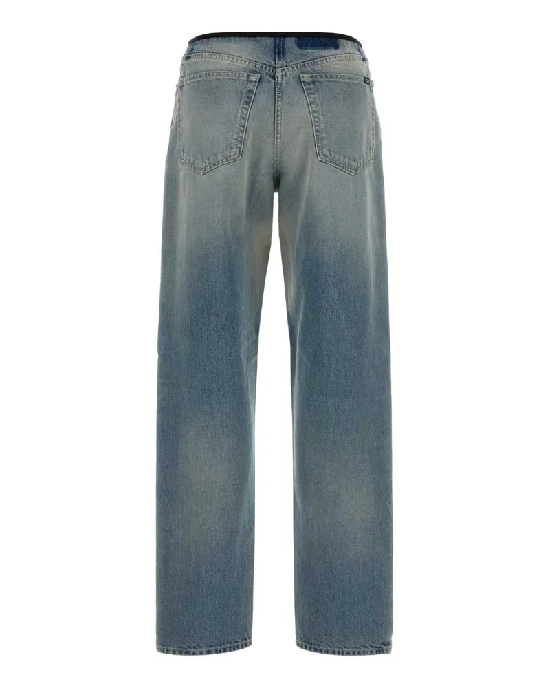 Prada Women's Denim Jeans Bleu Exterior: Cotton Pantaloni Trousers Blue