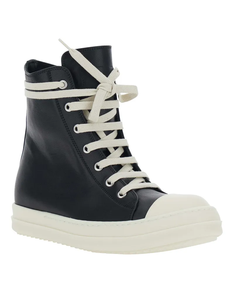 Rick Owens Women's Sneakers Black Leather Trainers Black