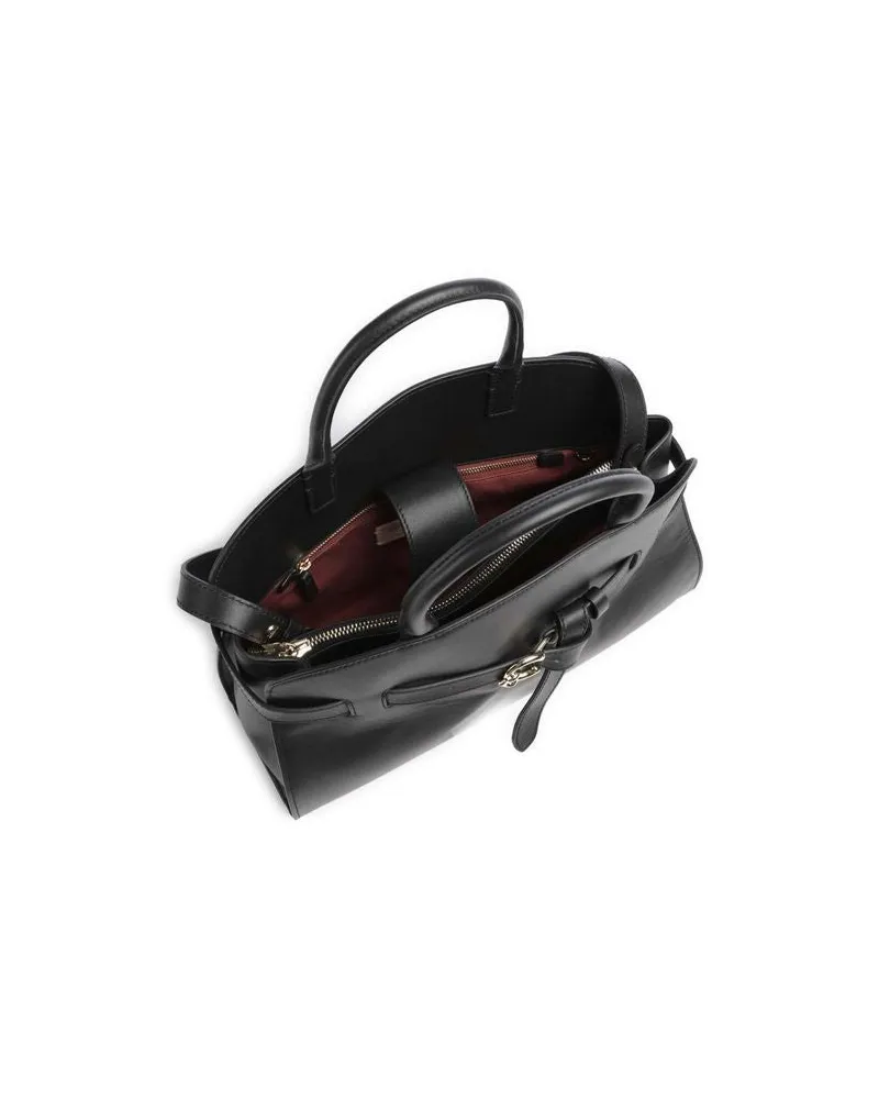 Coccinelle Women's Top Handle Bag Black Cowhide - Top-Handle-Bags Black