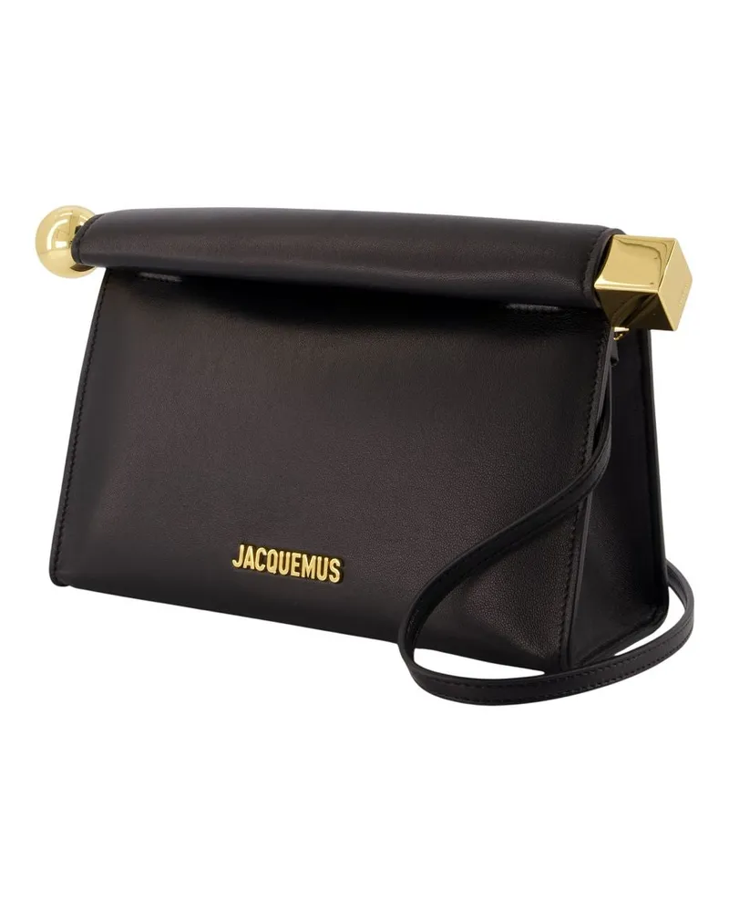 Jacquemus Le Sac Rond Carré Shoulder Bag — Black Black