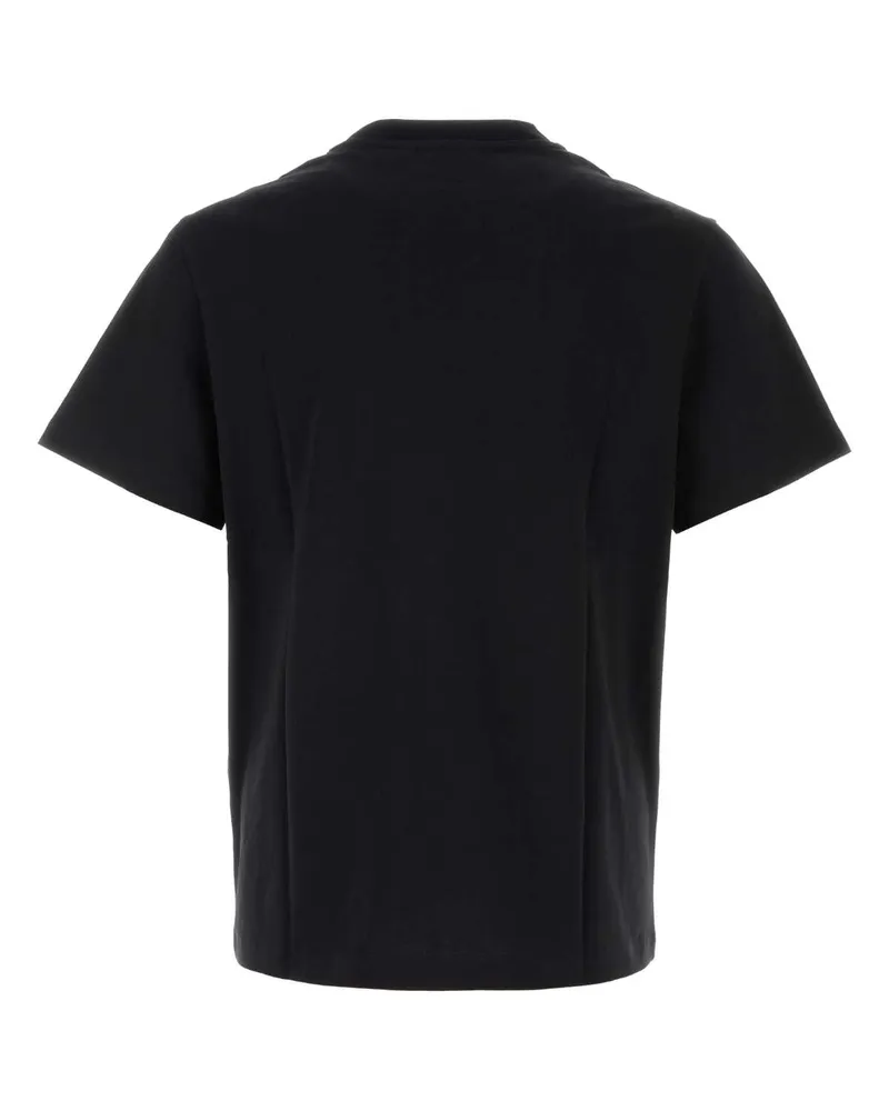 A.P.C. Men Black Cotton T-Shirt Noirblanc Coton Biologique Black