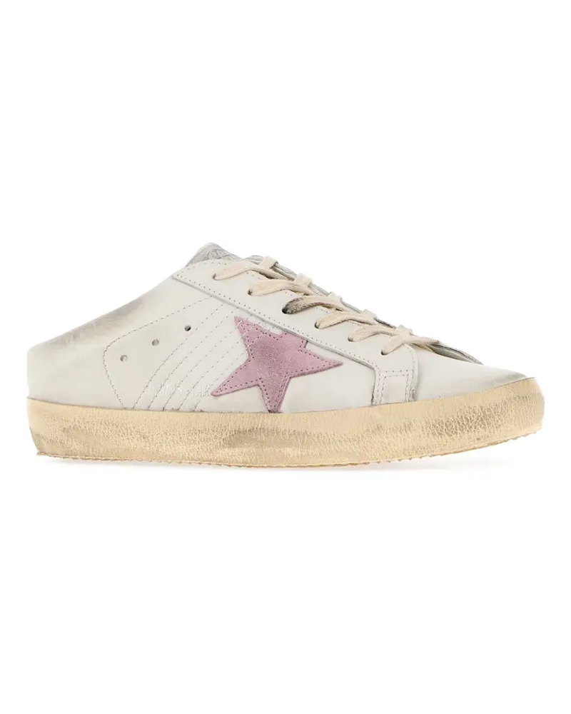 Golden Goose Women's White Leather Super-Star Slip Ons Milkwhitelilac Sneaker White