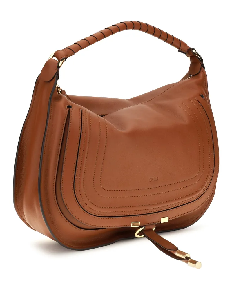 Chloé Marcie Shoulder Bag — Brown Brown