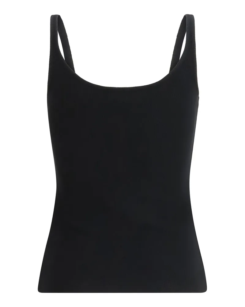 OFF-WHITE Women's Off Stamp Rib Tank Top Black-White Cotton; Elastane Black