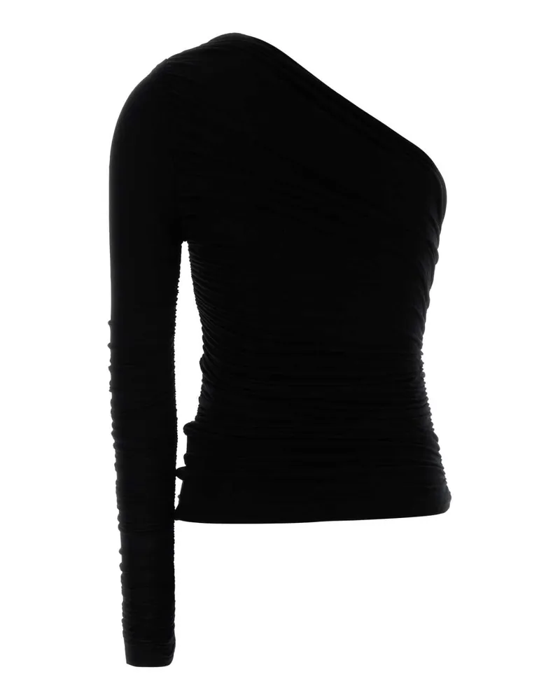 AGOLDE Women's Black Lyocell Top Spandex T-Shirt T-shirts And Polos Black