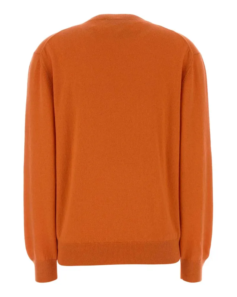 Fendi Women's Orange Stretch Cashmere Sweater Tangerine-26 Maglieria Orange