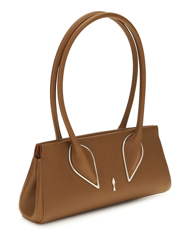 Christian Louboutin Calf Leather Shoulder Bag — Brown Brown