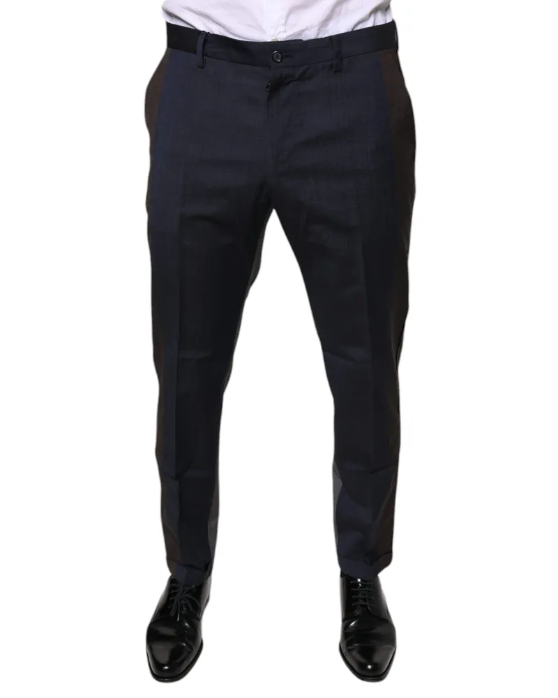 Dolce & Gabbana Men's Black Cotton Wool Formal Dress Pants Virgin Black