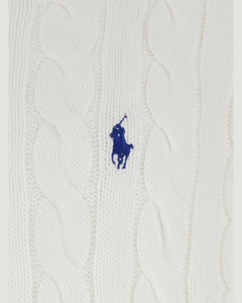 Ralph Lauren Men's Sweater Round-Neck White Cotton Tops Top White