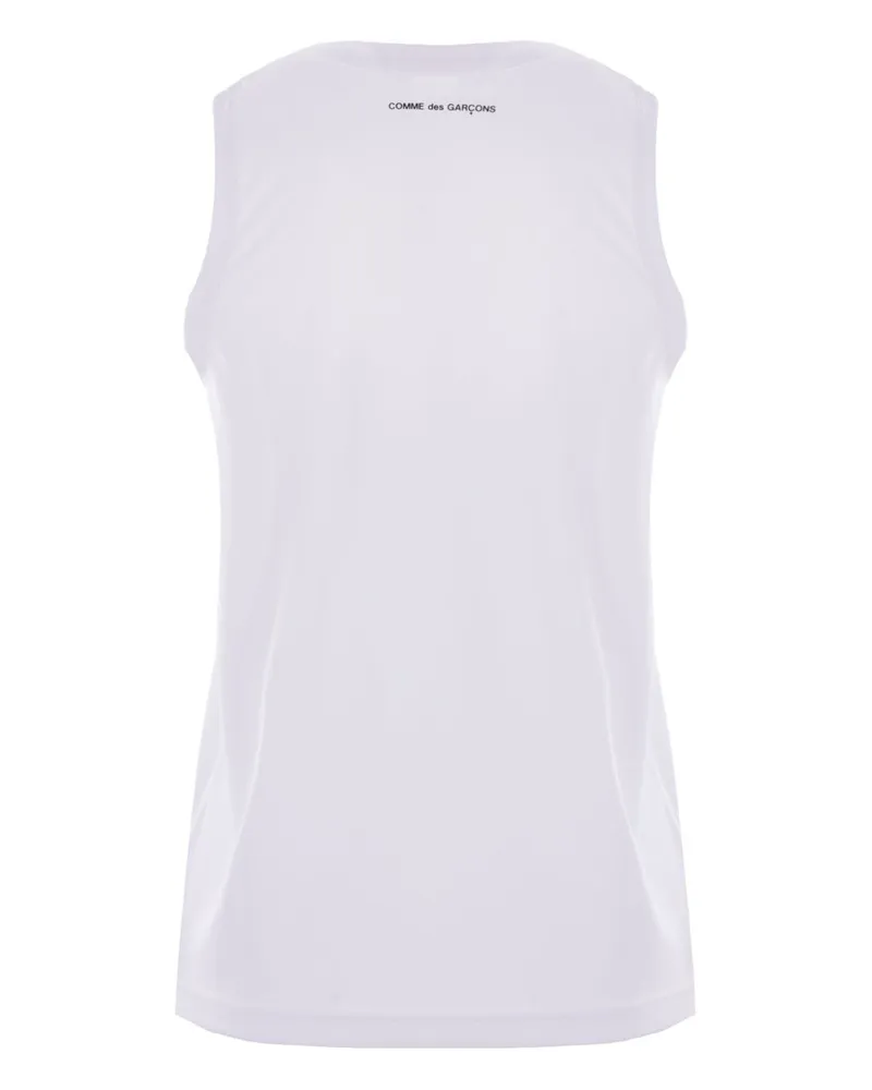 Comme des Garçons Logo-Print Jersey Tank Top — White White