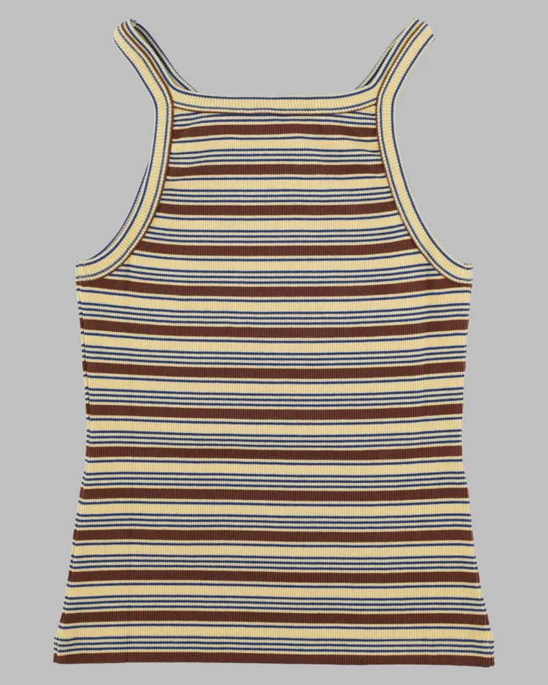 Fendi Striped Cotton Tank Top — Multicolor Multicolor