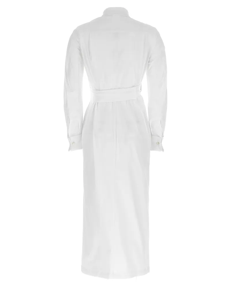 Max Mara Women's White Cotton Long Dress White