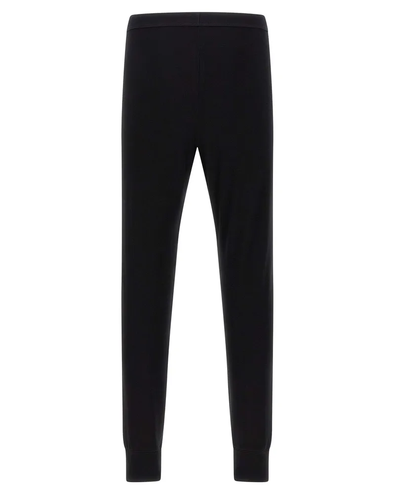 Rick Owens Thermal Knit Leggings — Black Black