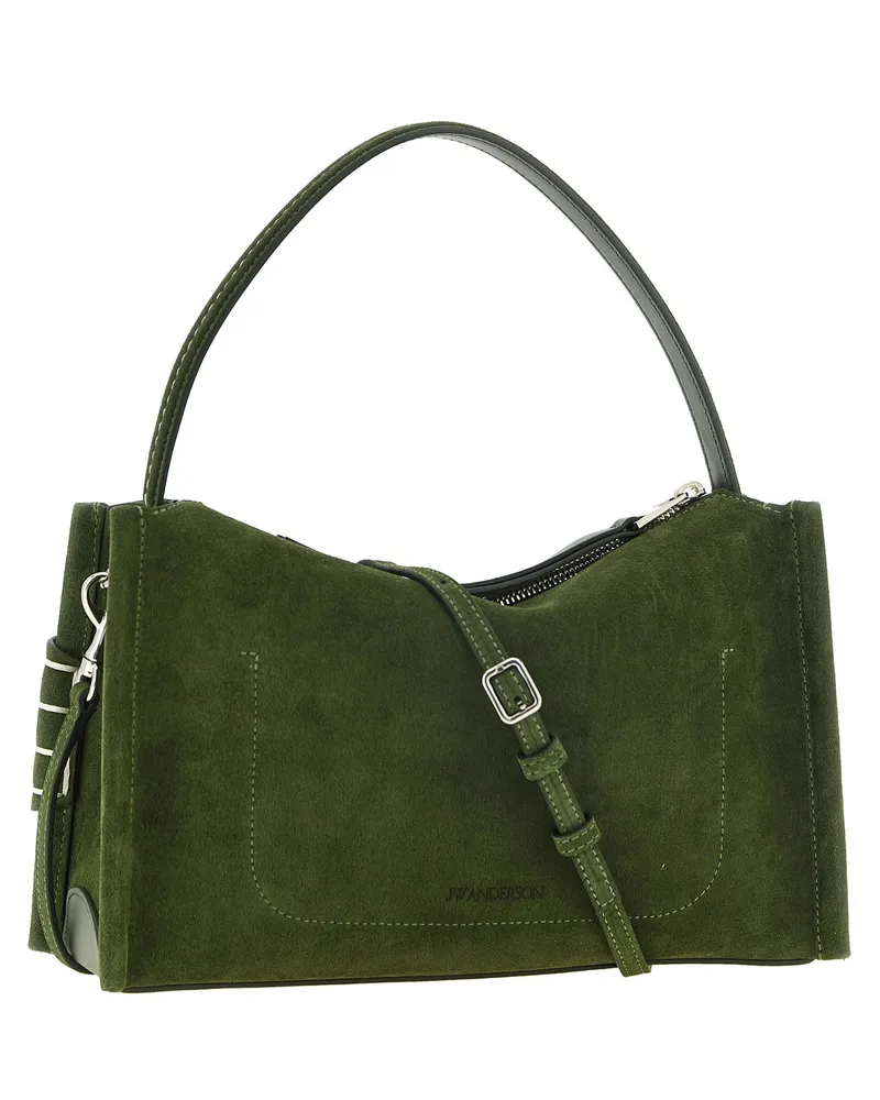 J.W.Anderson Suede Shoulder Bag — Green Green