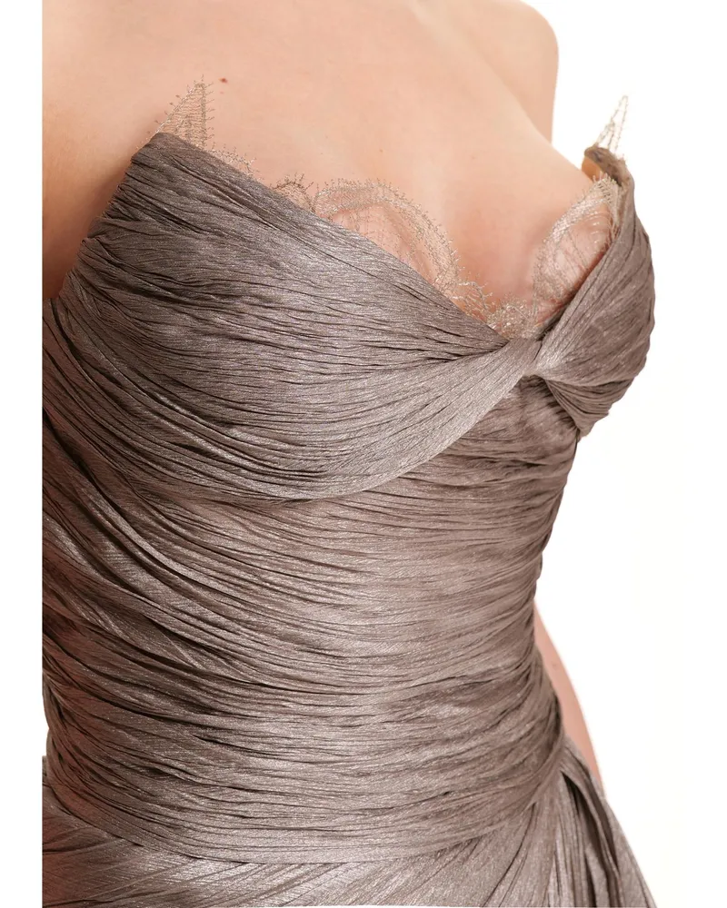 Maria Lucia Hohan Women's Dress Jolie Grey Silk Gray