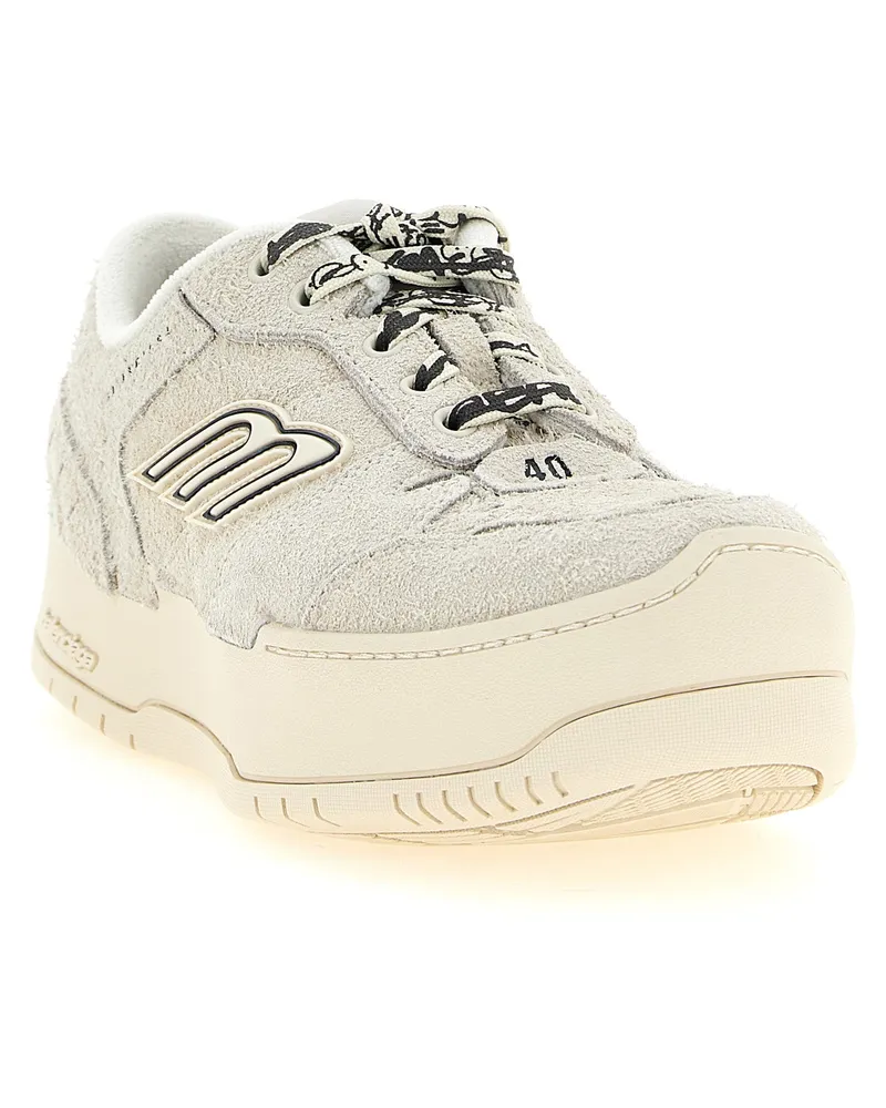 Balenciaga Women's Beige Bovine Leather Platform Sneakers Beige
