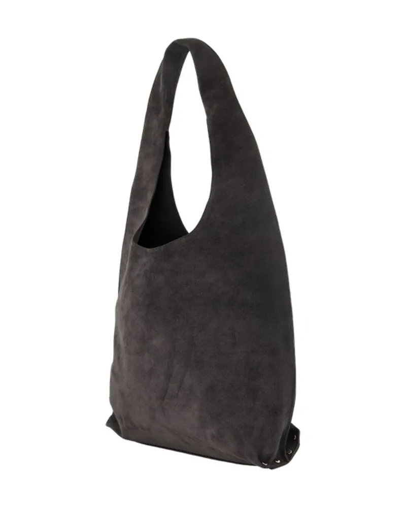 A.P.C. Le Neige Leather Shoulder Bag — Gray Gray
