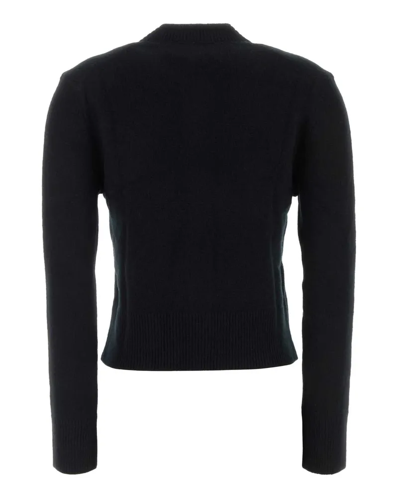 Kitsuné Lambswool Cardigan — Black Black