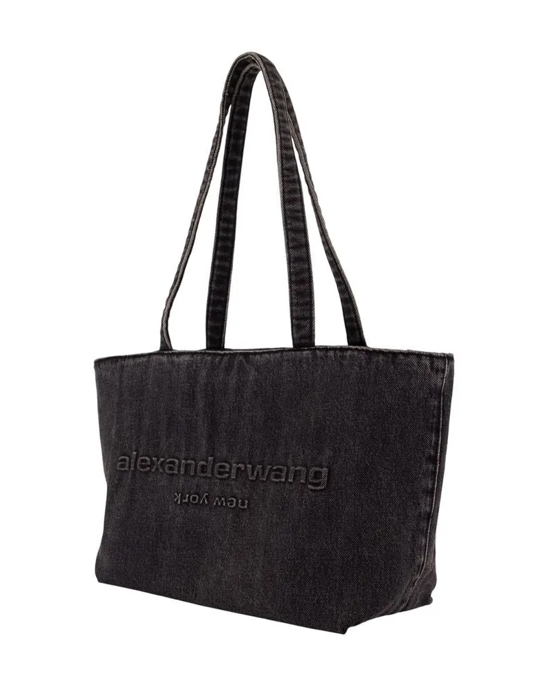 Alexander Wang Women's Punch Medium Tote Cotton Dark Grey Totes-shopping-bags Gray