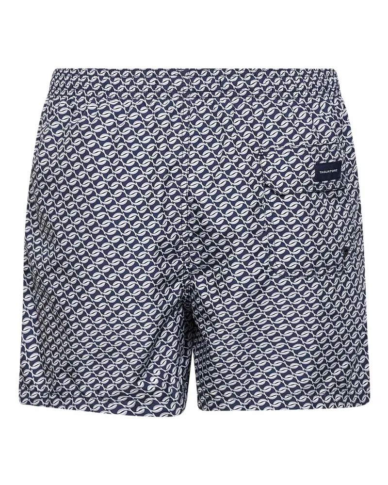 Tagliatore Men's Swim Shorts Honolulu Blue Polyester Beachwear Sea Clothing Navy