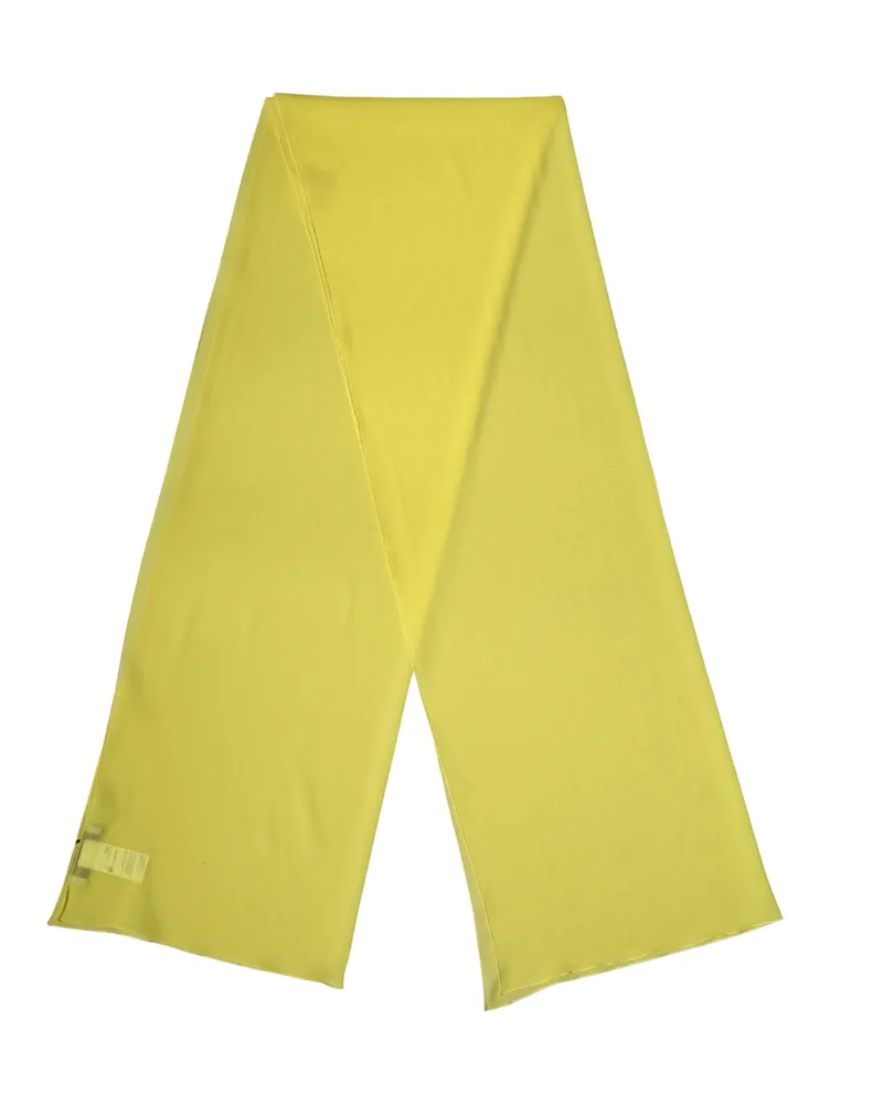 Dolce & Gabbana Women's Yellow Silk Neck Wrap Shawl Stole 200cm X 64cm Scarf Elastane Yellow