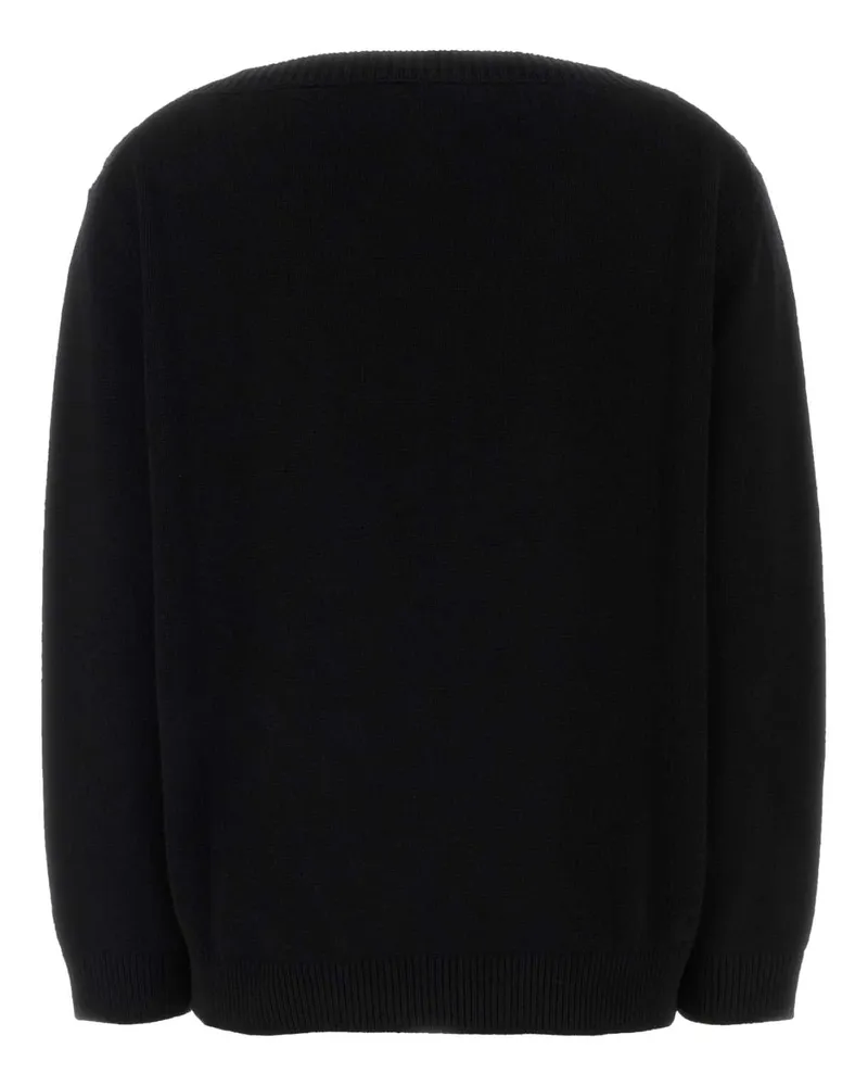 Gucci Women's Black Wool Blend Oversize Sweater Nero Exterior: Cashmere Maglieria Black