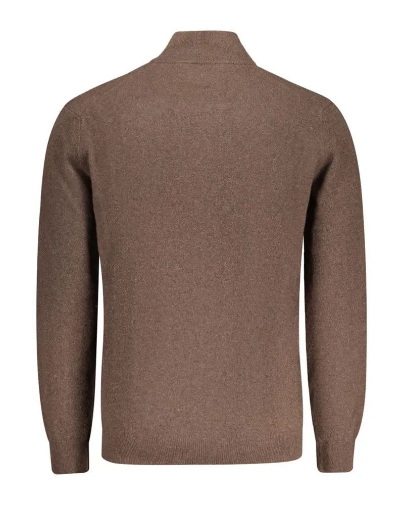 Timberland Half-Zip Wool Sweater — Brown Brown