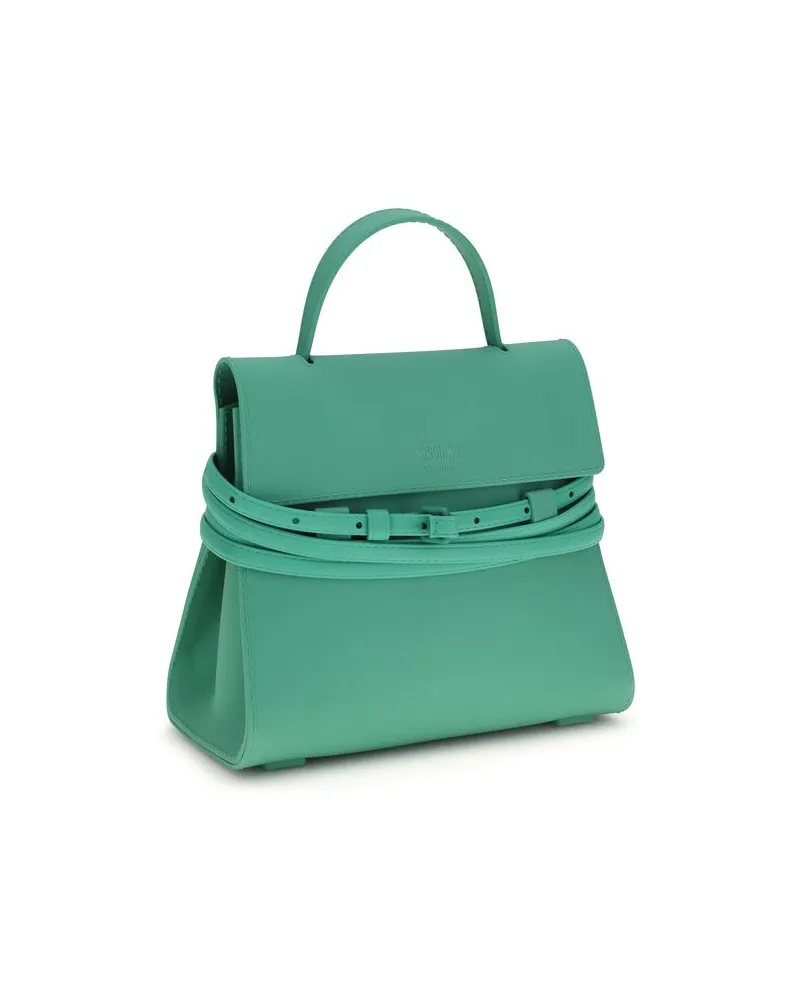 Moschino Women's Silicone Top Handle Bag Green Silicon Green