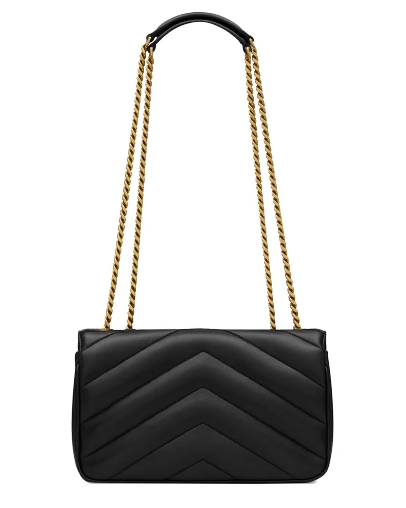 Saint Laurent Women's Shoulder Bag Loulou Small Black Leather Black