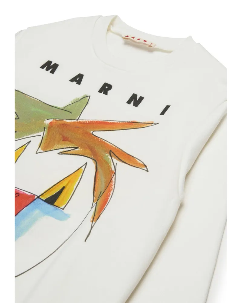 Marni Logo Cotton Sweatshirt — Multicolor Multicolor