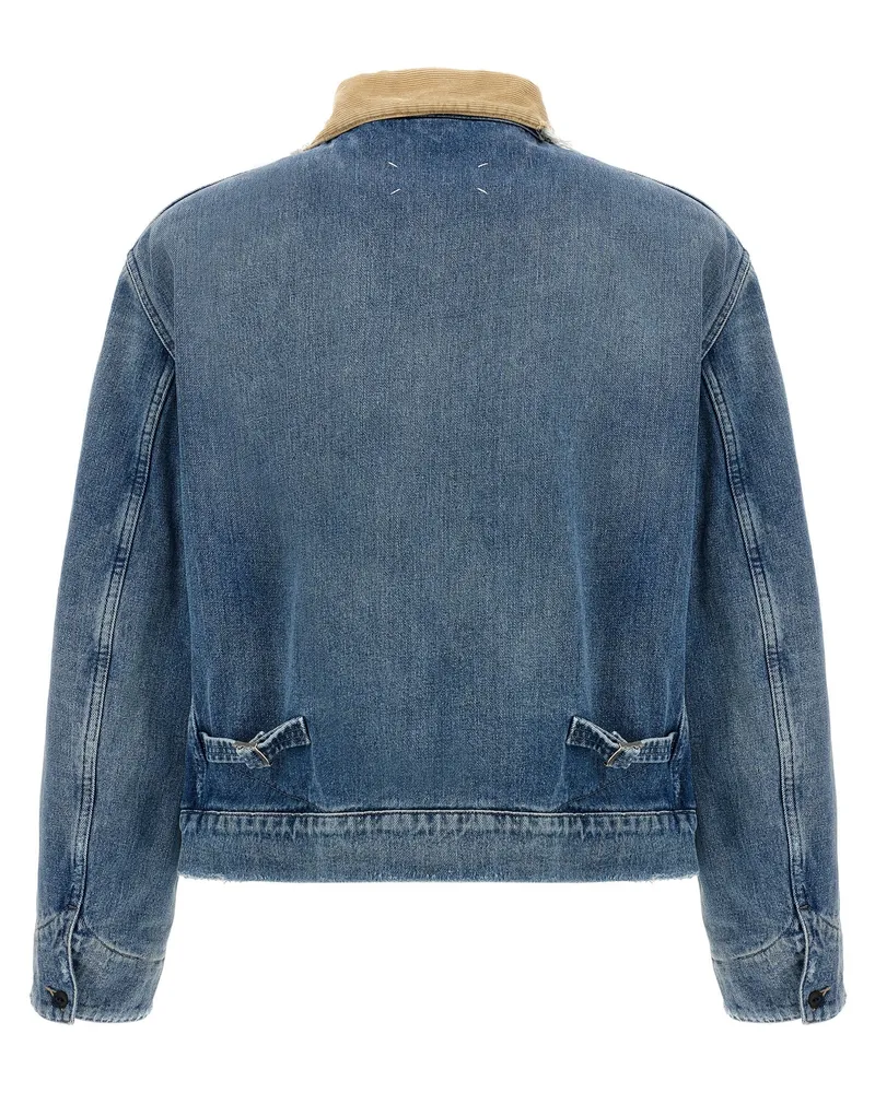 Maison Margiela Men's Blue Cotton Denim Jacket Clothing Blue