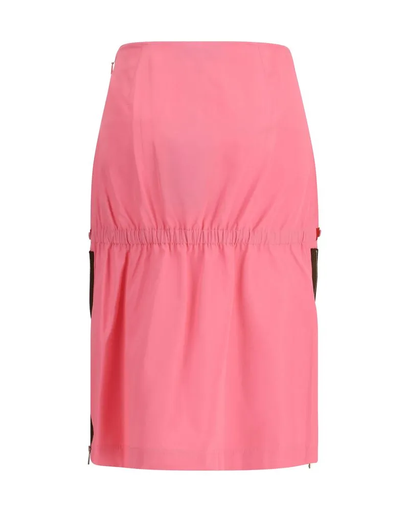 Fendi Women's Multicolor Viscose Midi Skirt Pink