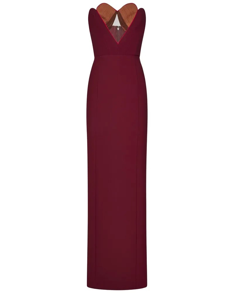 Nensi Dojaka Women's Long Dress Burgundy Viscose Red