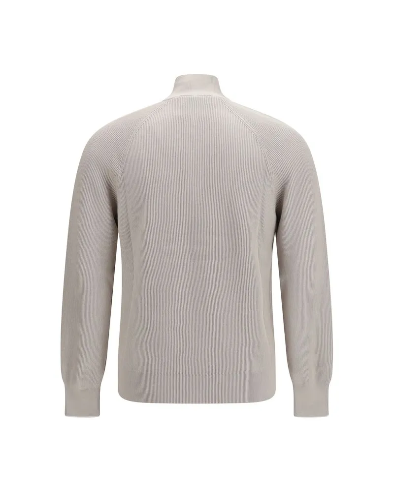Brunello Cucinelli Men's Beige Cotton Sweatshirt Clothing Beige