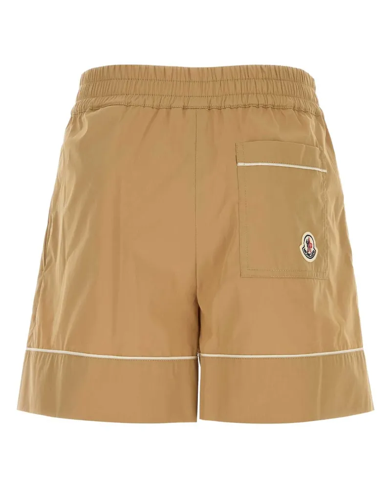 Moncler Women's Beige Poplin Shorts 20u Exterior: Cotton Polyester Beige
