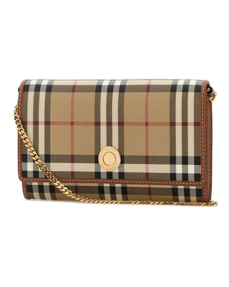Burberry Women's Printed Canvas Check Wallet Vntgchkbriarbrown Portafogli Tan